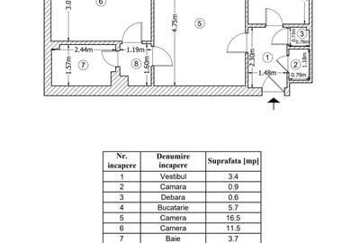 Apartament cu 2 camere semidecomandat în Iancului - 1