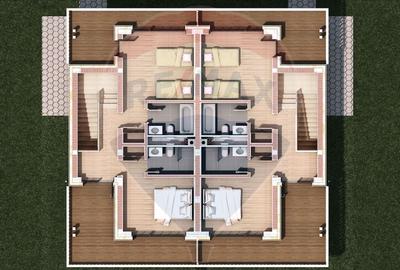 Teren 1600 mp cu proiect & autorizatie, Chalet Duplex Rasnov Glajerie - 8