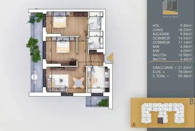 Apartament 3 camere de vanzare in zona Nicolae Teclu  Metrou Apartament 3 camere de vanzare in zona Nicolae Teclu  Metrou - 5