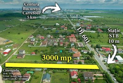 Teren 3000mp stradal cu toate utilitatile 10 minute de Bucuresti! - 2