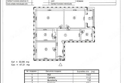 Apartament cu 3 camere decomandat în Central