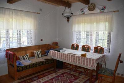 Vand casa la Buru construita traditional din barne de stejar cu tarnat sculptat si interior modern - 6