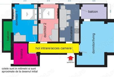 Apartament cu 3 camere decomandat în Tomis Plus