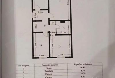 Apartament cu 3 camere decomandat în Scriitorilor - 3
