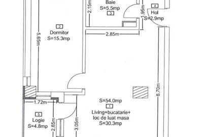 Apartament cu 2 camere semidecomandat în Dâmbul Rotund - 1