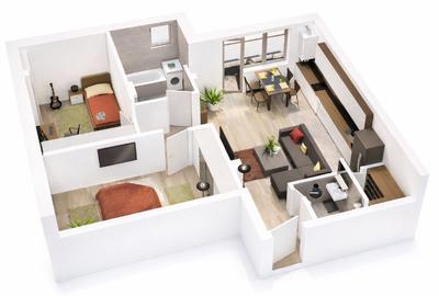 Apartament cu 3 camere semidecomandat în Florești - 4