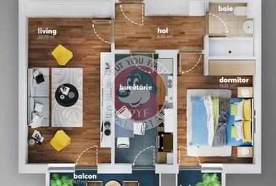 Apartament cu 2 camere decomandat în Berceni