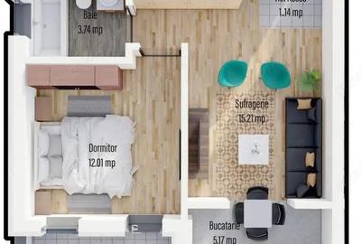 Apartament cu 2 camere decomandat în Militari - 1