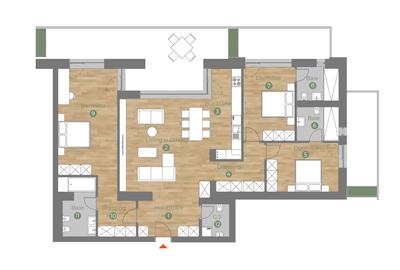 Apartament cu 4 camere decomandat în Domenii - 12