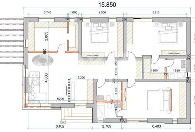 Casă individuală cu 4 camere cu Canalizare în Trivale - 4