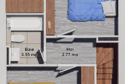 Casă cu 3 camere cu Teren 50 Mp în Ștefăneștii de Jos