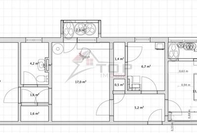 Apartament cu 3 camere semidecomandat în Podu Roș - 3