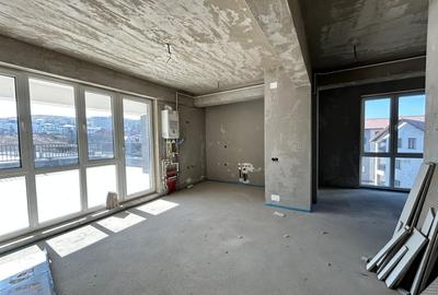 Apartament de 2 camere semifinisat, CF , 53,45 mp, terasa 60,31 mp, zona VIVO - 2