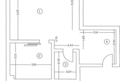 Apartament cu 2 camere decomandat în Central