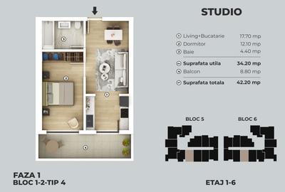 Apartament cu 2 camere decomandat în Central - 16