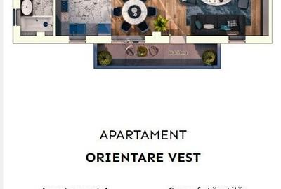 Apartament 1 camera, 37 mp, balcon, parcare subterana - 4