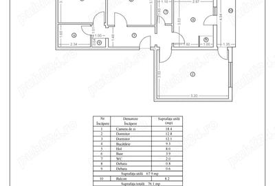 Apartament cu 3 camere decomandat în Central - 1