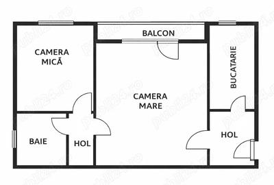Apartament cu 2 camere nedecomandat în Mănăștur