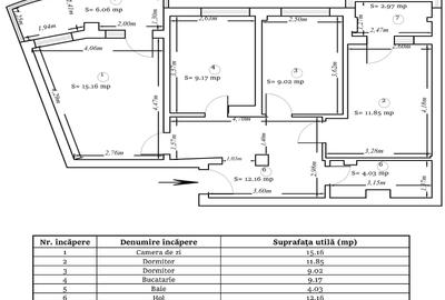Apartament cu 3 camere decomandat în Central - 8