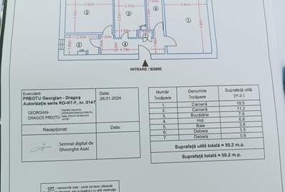 Apartament cu 2 camere decomandat în Mărăței