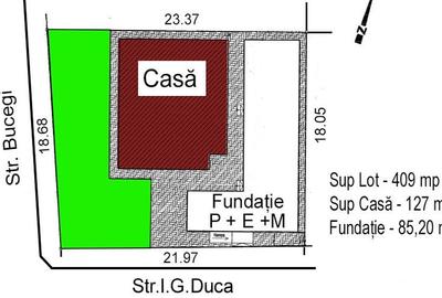 Casă individuală cu 5 camere cu Teren 409 Mp în Central - 2