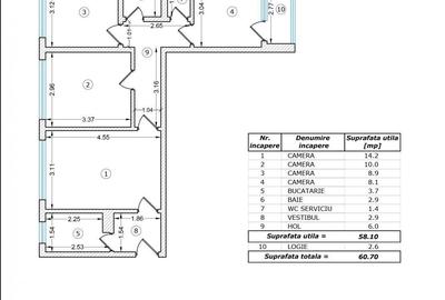 Apartament cu 4 camere semidecomandat în Apusului - 3