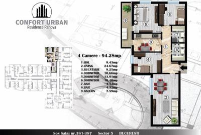 Apartament cu 4 camere în Central - 1