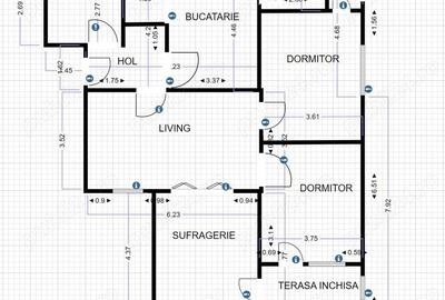 Apartament cu 4 camere decomandat în Turda - 8