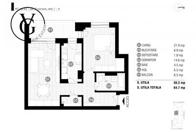 Apartament cu 2 camere decomandat în Aviației - 3