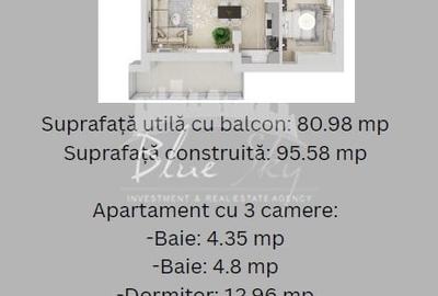 Apartament cu 3 camere decomandat în Tomis Nord - 3