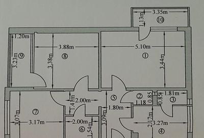 Apartament cu 3 camere decomandat în Nord
