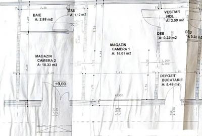 Spațiu comercial, de 38 mp, în Central