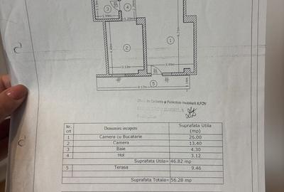 Apartament cu 2 camere decomandat în Roșu