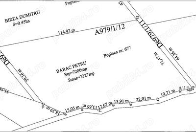 Teren de 7200 mp, în Calea Poplăcii - 1
