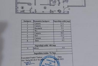 Apartament cu 3 camere decomandat în Faleza Nord