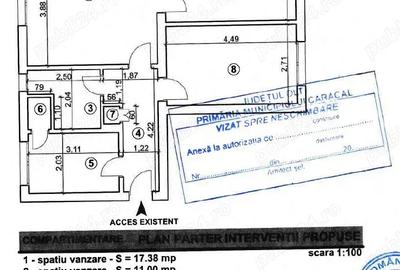 Spațiu comercial, de 60 mp, în Caracal
