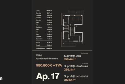 Apartament cu 4 camere în Central - 3