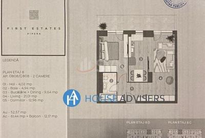 Apartament cu 2 camere decomandat în Pipera - 2