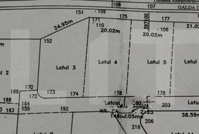 Parcele intravilane cu suprafata cuprinsa intre 708 - 768 mp, zona Teius - 1