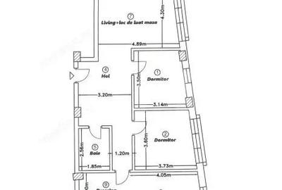 Apartament cu 3 camere semidecomandat în Central - 3