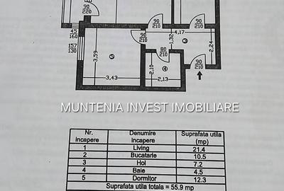 Apartament cu 3 camere decomandat în Central - 1
