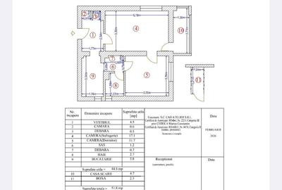 Apartament cu 2 camere nedecomandat în Central - 1
