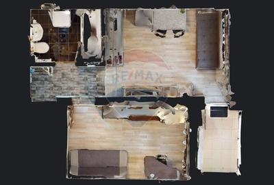 Apartament cu 2 camere semidecomandat, mobilat în Tractorul - 8