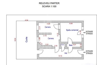 Spațiu comercial, 43 mp în Central