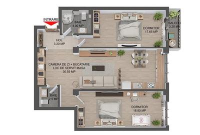 Apartament 3 Camere, 80mp Bloc Nou Apartament 3 Camere, 80mp Bloc Nou - 14