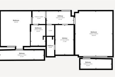 Apartament cu 2 camere decomandat în Scriitorilor - 21