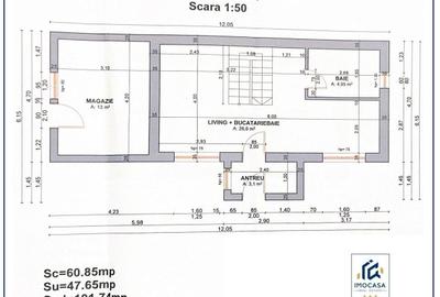 Casă cu 3 camere cu Canalizare în 3 Insule - 13