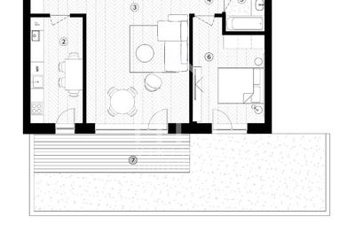 Apartament cu 2 camere semidecomandat în Țiglari - 3