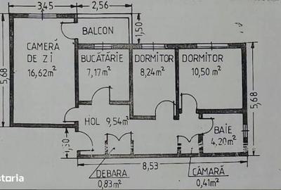 Apartament cu 3 camere în Central - 1
