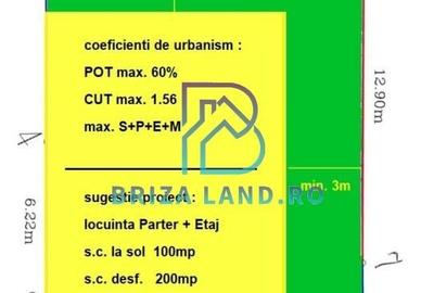 Bucurestii Noi, Laminorului, teren 322mp, d=12.38m, casa demolabila - 4